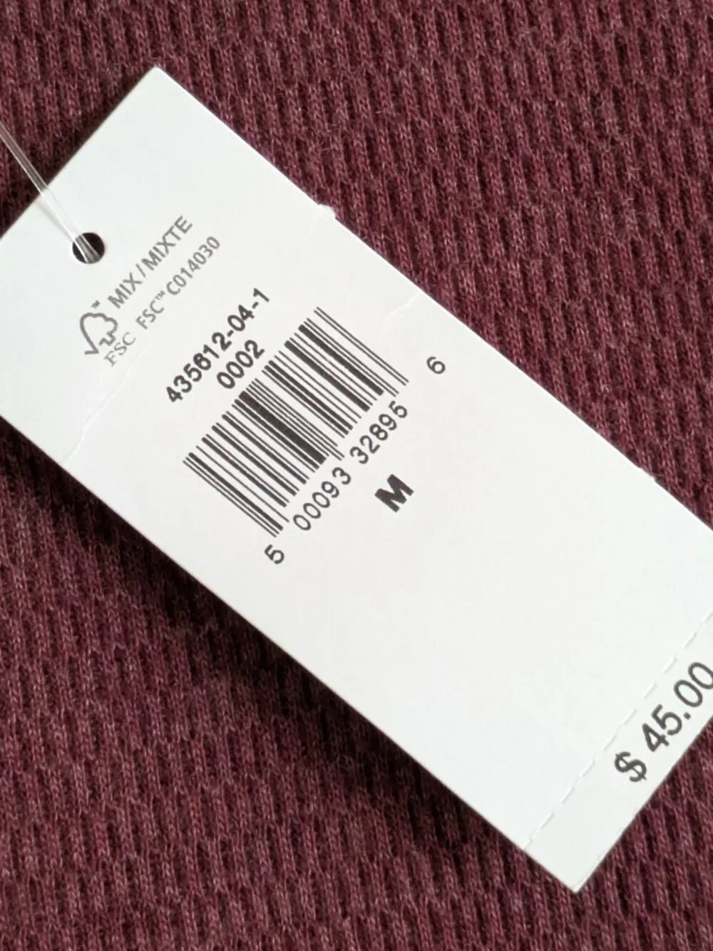 Banana Republic Long Sleeve Thermal Henley NWT